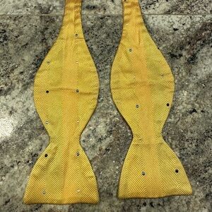 Turnbull & Asser Golden Herringbone Bow Tie